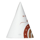 Moderner Chic Terracotta Rainbow Boho Birthday Partyhütchen (Links)