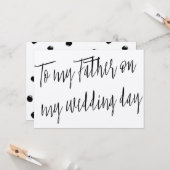 Moderner Chic "To my Father on my wedday" Karte (Vorderseite/Rückseite Beispiel)