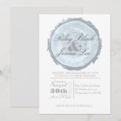 Moderner Chic Tree Stump | Einladung zur Hochzeit (Vorne/Hinten)