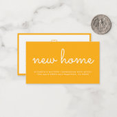 Moderner Chic und Spaß Neue Zuhause-Ankündigung Mitteilungskarte (Vorderseite/Rückseite Beispiel)