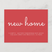 Moderner Chic und Spaß Neue Zuhause Ankündigungspostkarte (Vorderseite)