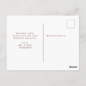 Moderner Chic Verheiratet und fröhliches Foto Weih Postkarte (Rückseite)