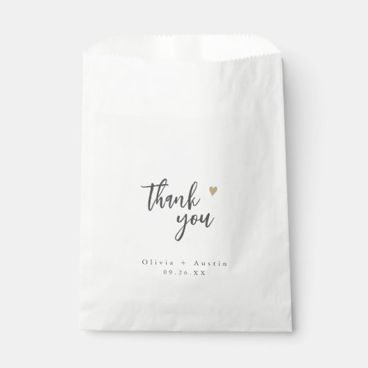 Moderner Chic Vielen Dank, dass Sie Minimalistisch Geschenktütchen (Vorderseite)