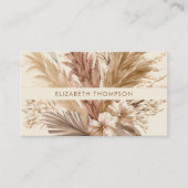 Moderner Chic Watercolor Floral Boho Visitenkarte (Vorderseite)