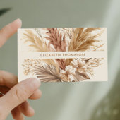 Moderner Chic Watercolor Floral Boho Visitenkarte