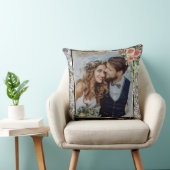 Moderner Chic Wedding Liebe Couple Silver Glitzer Kissen (Stuhl )