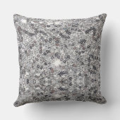 Moderner Chic Wedding Liebe Couple Silver Glitzer Kissen (Rückseite)