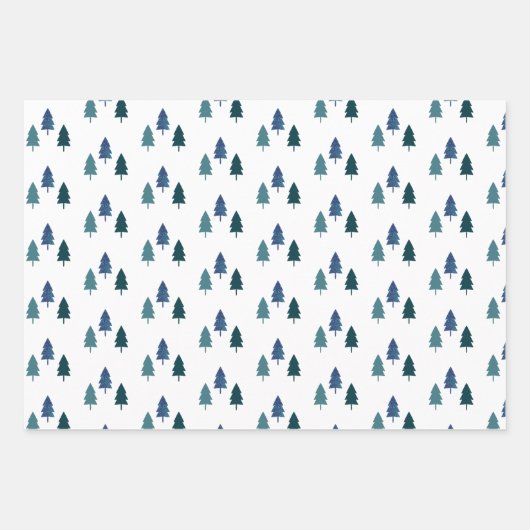 Moderner Chic Weihnachtsbaum Glitzer farbenfroh Geschenkpapier Set (Vorderseite 3)