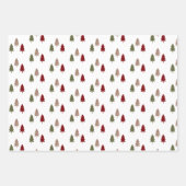 Moderner Chic Weihnachtsbaum Glitzer farbenfroh Geschenkpapier Set (Vorderseite)