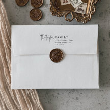 Moderner Chic Weihnachtskarten-Umschlag für Famili