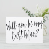 Moderner Chic "Werden Sie mein Trauzeuge sein? Einladung (Stehend Vorderseite)