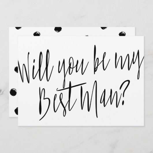 Moderner Chic "Werden Sie mein Trauzeuge sein? Einladung (Vorne/Hinten)