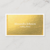 Moderner Chic White and Gold Foil Luxus Visitenkarte (Vorderseite)