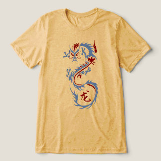 Moderner chinesischer Drache Tri-Blend Shirt