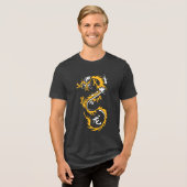 Moderner chinesischer Drache Tri-Blend Shirt (Vorderseite voll)