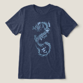 Moderner chinesischer Drache Tri-Blend Shirt