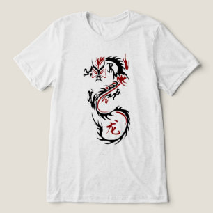 Moderner chinesischer Drache Tri-Blend Shirt