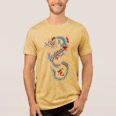 Moderner chinesischer Drache Tri-Blend Shirt (Vorderseite)