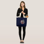 Moderner chinesischer Löwe Jumbo Stoffbeutel (Vorderseite (Model))