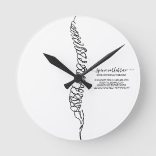 Moderner Chiropraktiker Chiropraktiker Professiona Runde Wanduhr