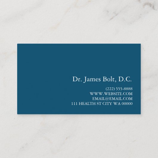 Moderner Chiropraktiker Visitenkarte (Rückseite)