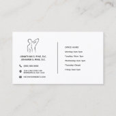 Moderner Chiropraktorbus mit Minimalistischem Rück Visitenkarte (Rückseite)