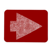 Moderner Christbaum - Rot Magnet (Horizontal)