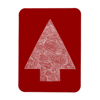 Moderner Christbaum - Rot Magnet