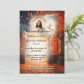 Moderner Christlicher Beerdigungsdienst Einladung (Stehend Vorderseite)