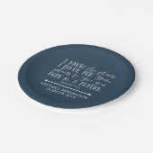 Moderner Christlicher Bibel Verse Blue Abschluss Pappteller (Schrägansicht)