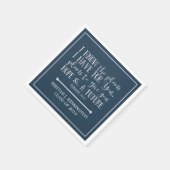 Moderner Christlicher Bibel Verse Blue Abschluss Serviette (Ecke)