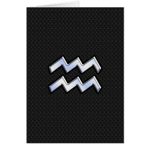 Moderner Chrome wie Aquarius Zodiac Sign auf Schla