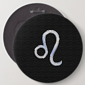 Moderner Chrome wie Leo Sign auf Schlangenhaut Button (Vorne & Hinten)