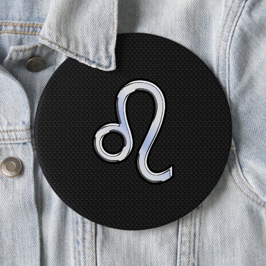 Moderner Chrome wie Leo Sign auf Schlangenhaut Button (Beispiel)