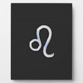 Moderner Chrome wie Leo Sign auf Schlangenhaut Fotoplatte (Vorderseite)