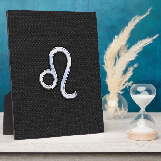 Moderner Chrome wie Leo Sign auf Schlangenhaut Fotoplatte (Seite)