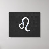Moderner Chrome wie Leo Sign auf Schlangenhaut Leinwanddruck (Vorderseite)