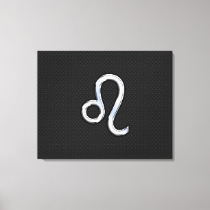 Moderner Chrome wie Leo Sign auf Schlangenhaut Leinwanddruck