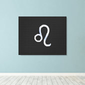 Moderner Chrome wie Leo Sign auf Schlangenhaut Leinwanddruck (Insitu (Holzboden))