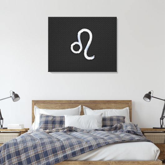 Moderner Chrome wie Leo Sign auf Schlangenhaut Leinwanddruck (Insitu (Schlafzimmer))