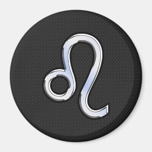 Moderner Chrome wie Leo Sign auf Schlangenhaut Magnet