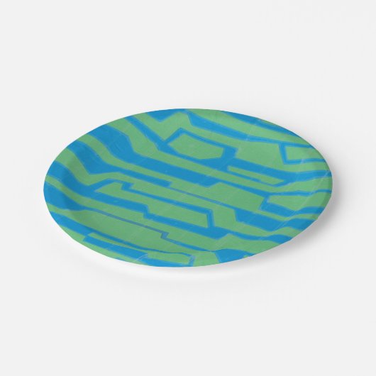 Moderner Circuit V Pappteller (Schrägansicht)