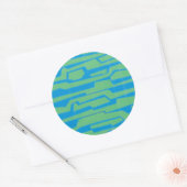 Moderner Circuit V Runder Aufkleber (Umschlag)