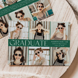 Moderner Classic Green 12 Foto Abschluss Ankündigung