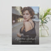 Moderner Classic Green Foto Collage Abschluss Ankündigung (Stehend Vorderseite)