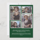 Moderner Classic Green Foto Collage Abschluss Ankündigung (Rückseite)