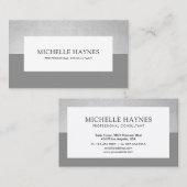 Moderner Clean Luxe Minimalistisch Beruflich Grau Visitenkarte (Vorne/Hinten)