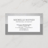 Moderner Clean Luxe Minimalistisch Beruflich Grau Visitenkarte (Rückseite)