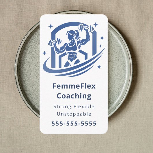 Moderner Coach Frauen-Personaltrainer Visitenkarte