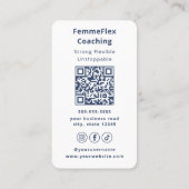 Moderner Coach Frauen-Personaltrainer Visitenkarte (Rückseite)